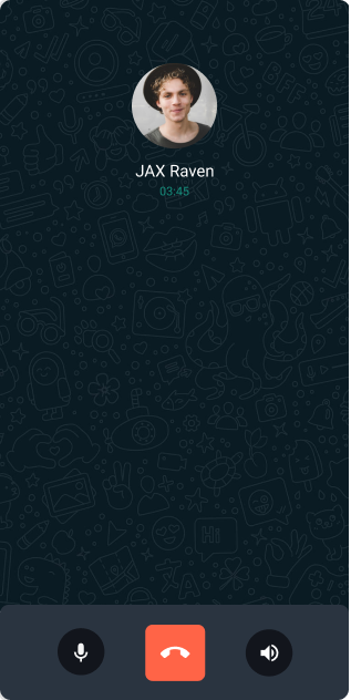 WhatsApp Clone Source Code for Android and iOS. Audio Calling Feature.