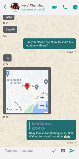 WhatsApp Clone Source Code for Android and iOS. Location Calling Feature.